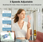 Portable Fan 2000Mah USB Rechargeable 3 Speed Mini Handheld Foldable Fan Hand Held Small Pocket Travel Fan with Handy Power Bank